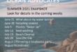 Calendar of upcoming 2021 activities for Ocean Advocates