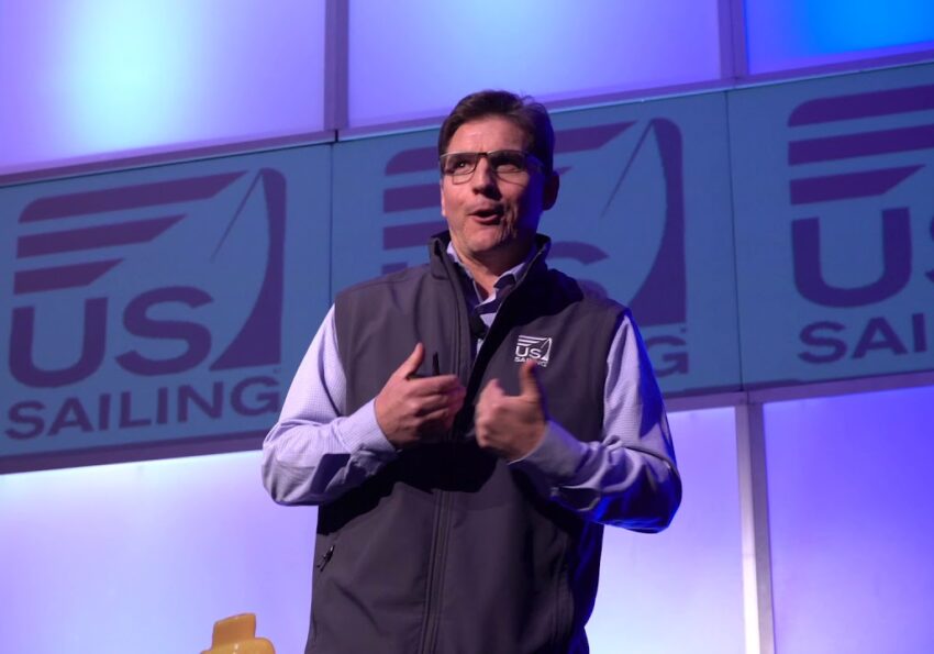 Coach Reed Maltbie at a US Sailing meeting