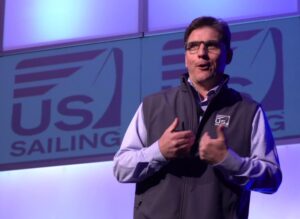 Reed Maltbie speaking at a US Sailing conference